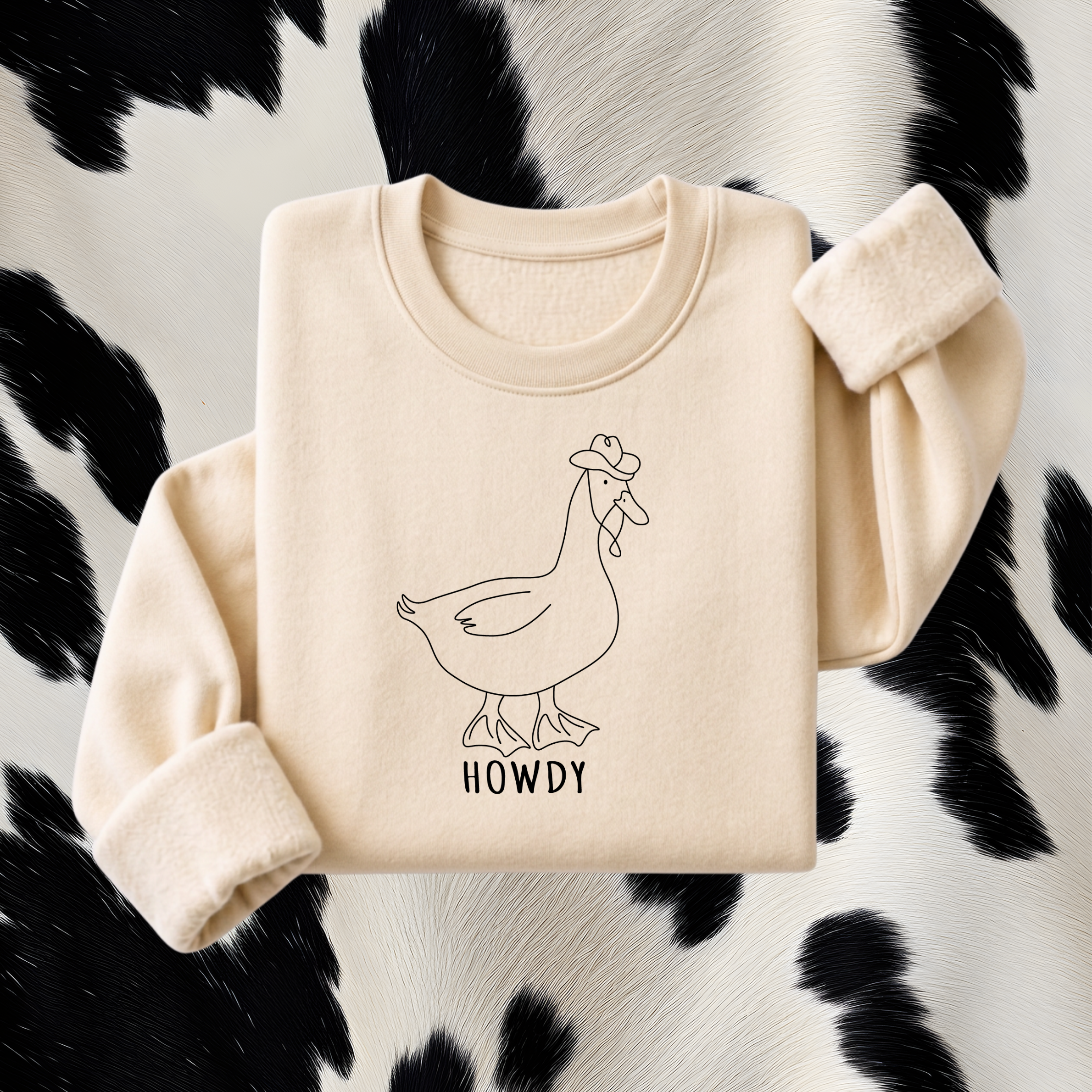 Western Sweater - Howdy Duck