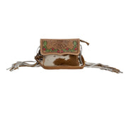 Glossy Mossy Fringe Purse