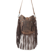 Maverick Mist Speckled Ivory Fringed Purse