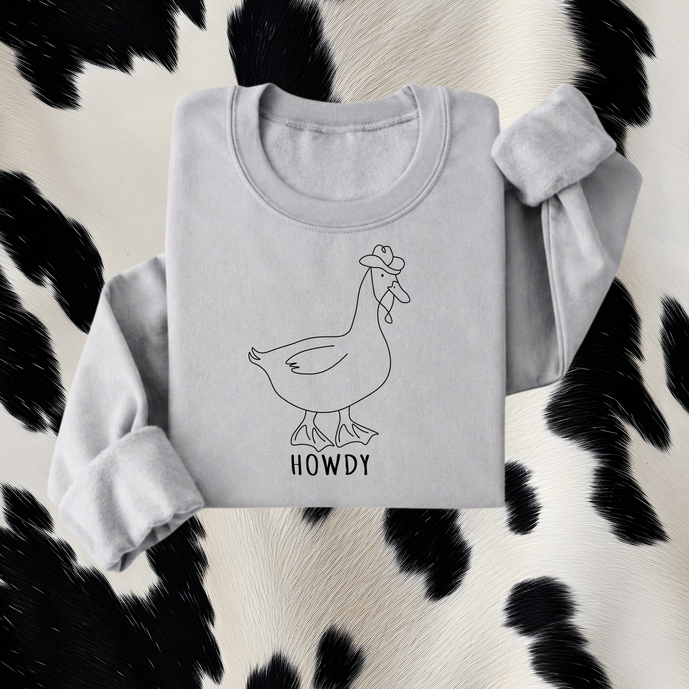 Western Sweater - Howdy Duck