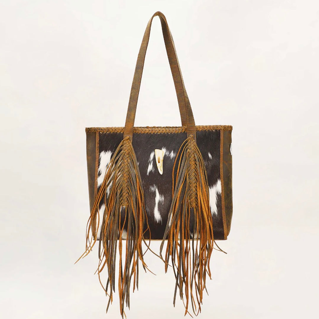 Hide and Fringe Purse