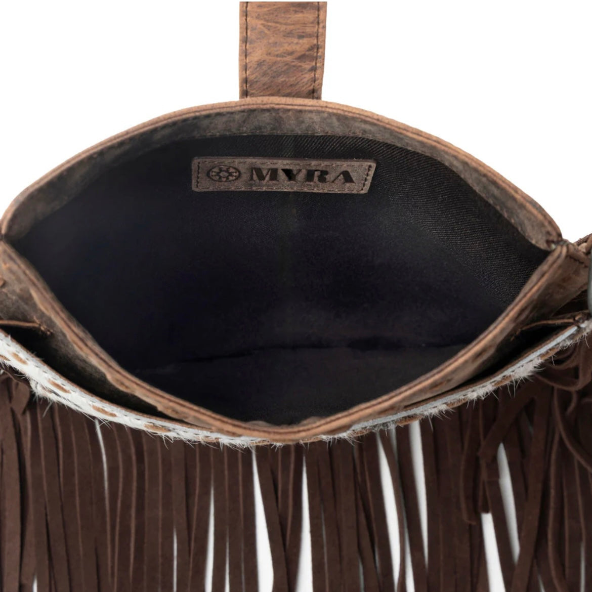 Maverick Mist Speckled Ivory Fringed Purse