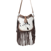 Maverick Mist Speckled Ivory Fringed Purse