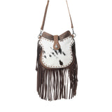 Maverick Mist Speckled Ivory Fringed Purse