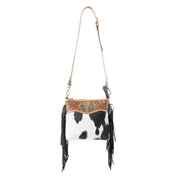 Sonora Charm Black Fringe Purse