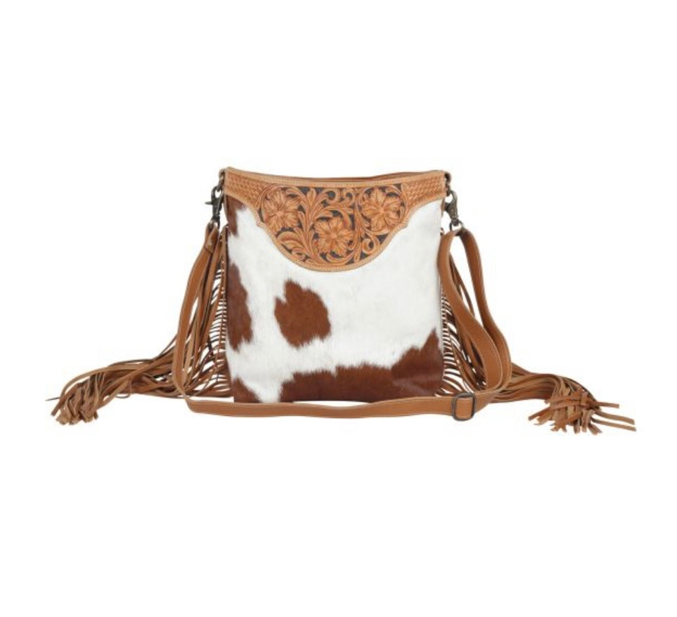 Raw Umber Fringe Purse