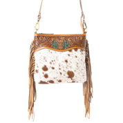 Sonora Charm Brown Fringe Purse