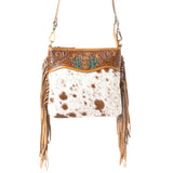 Sonora Charm Brown Fringe Purse
