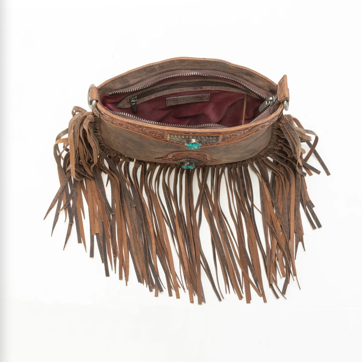 Mojave Tassel Leather Fringed Purse
