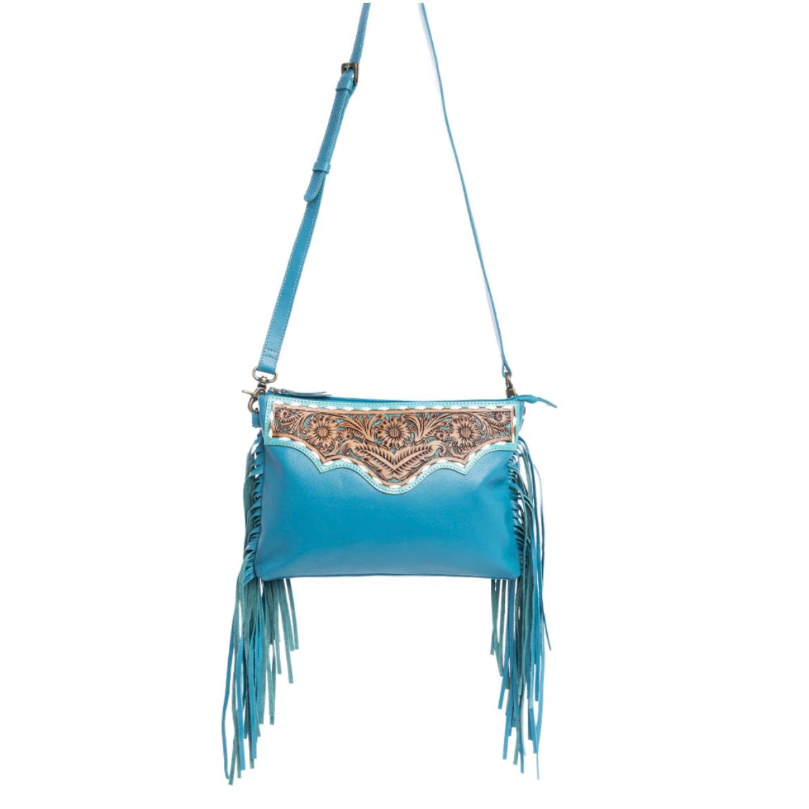 Chaparral Blue Fringe Purse
