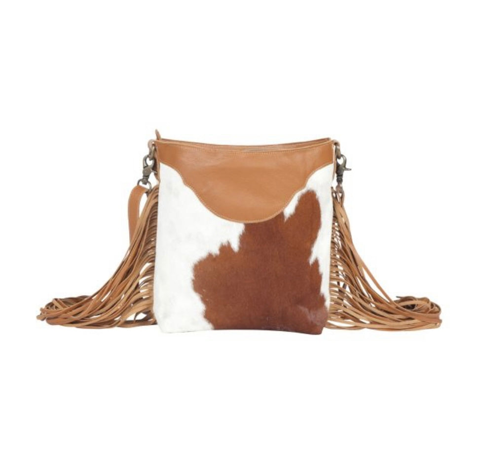 Raw Umber Fringe Purse