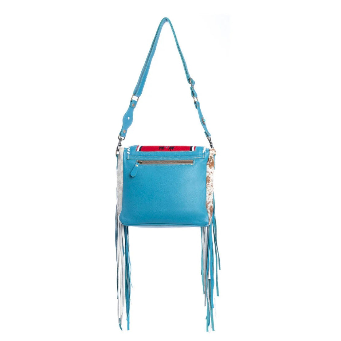 Zunia Blue Fringe Purse