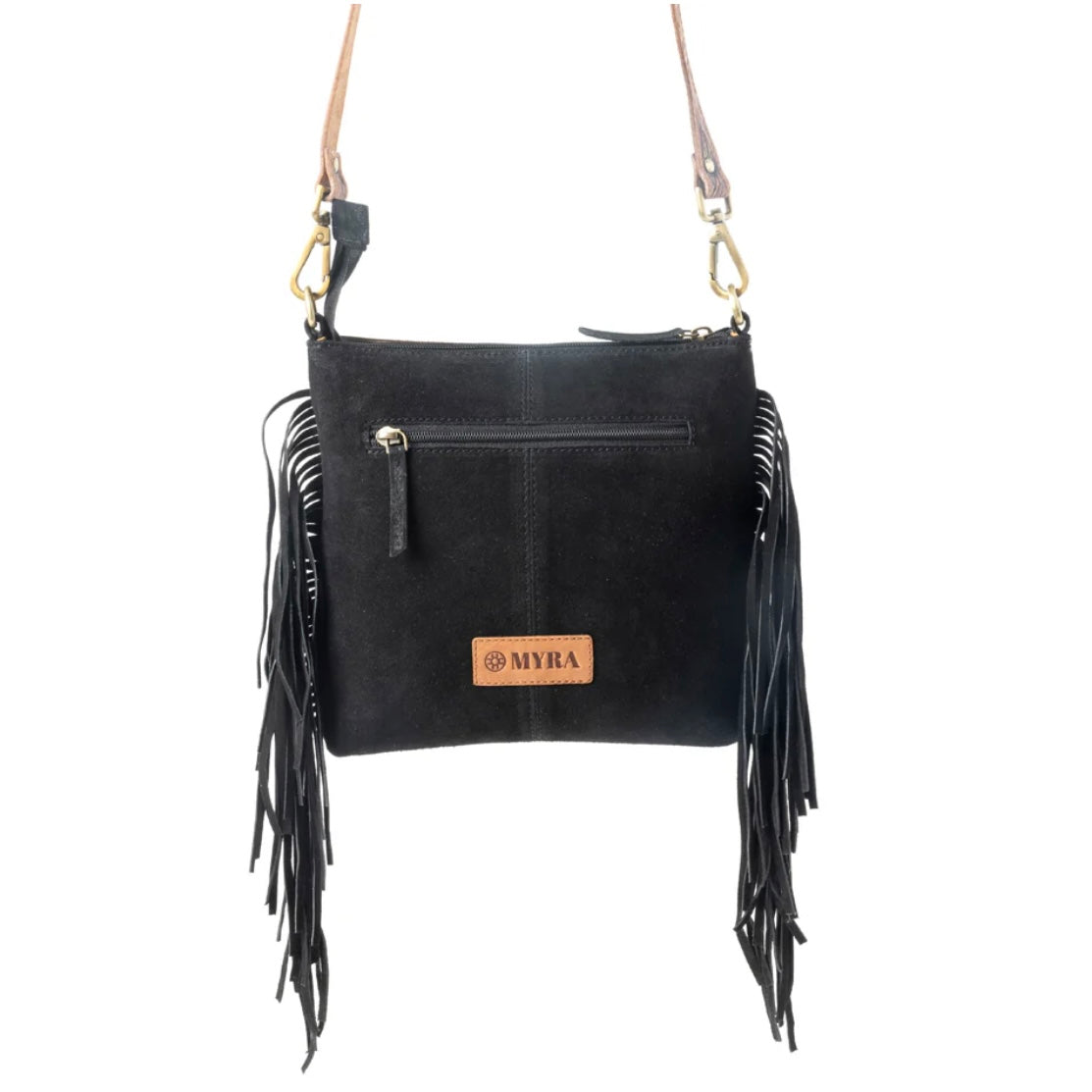 Sonora Charm Black Fringe Purse