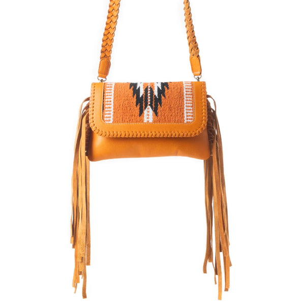 Mesa Wingtrail Tan Fringe Purse