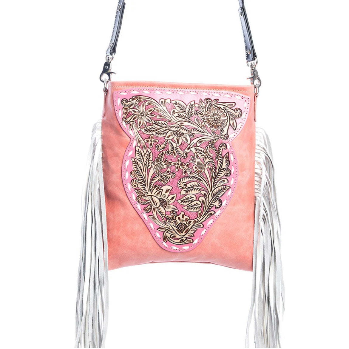 Terra Donna Pink Fringe Purse