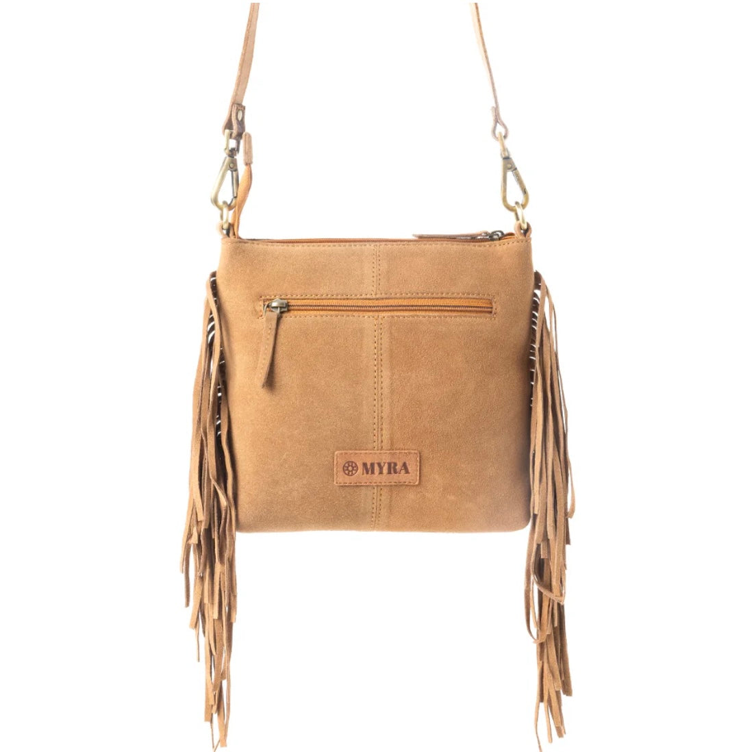 Sonora Charm Brown Fringe Purse