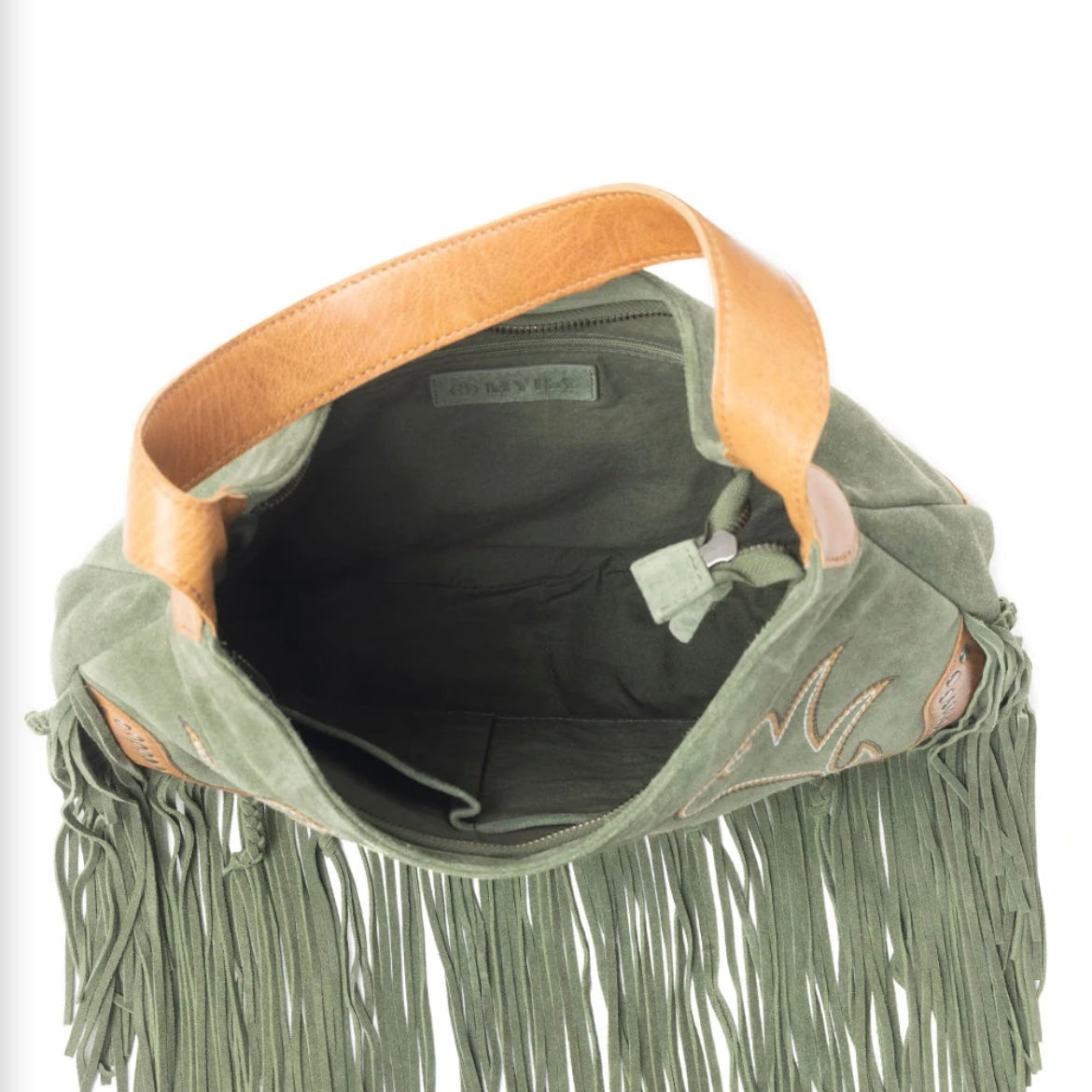 Sage Whispers Green Fringe Purse