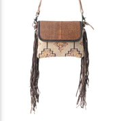Sandy Rosewood Fringe Purse