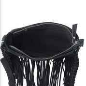 Mustang’s Luck Black&White Fringed Purse