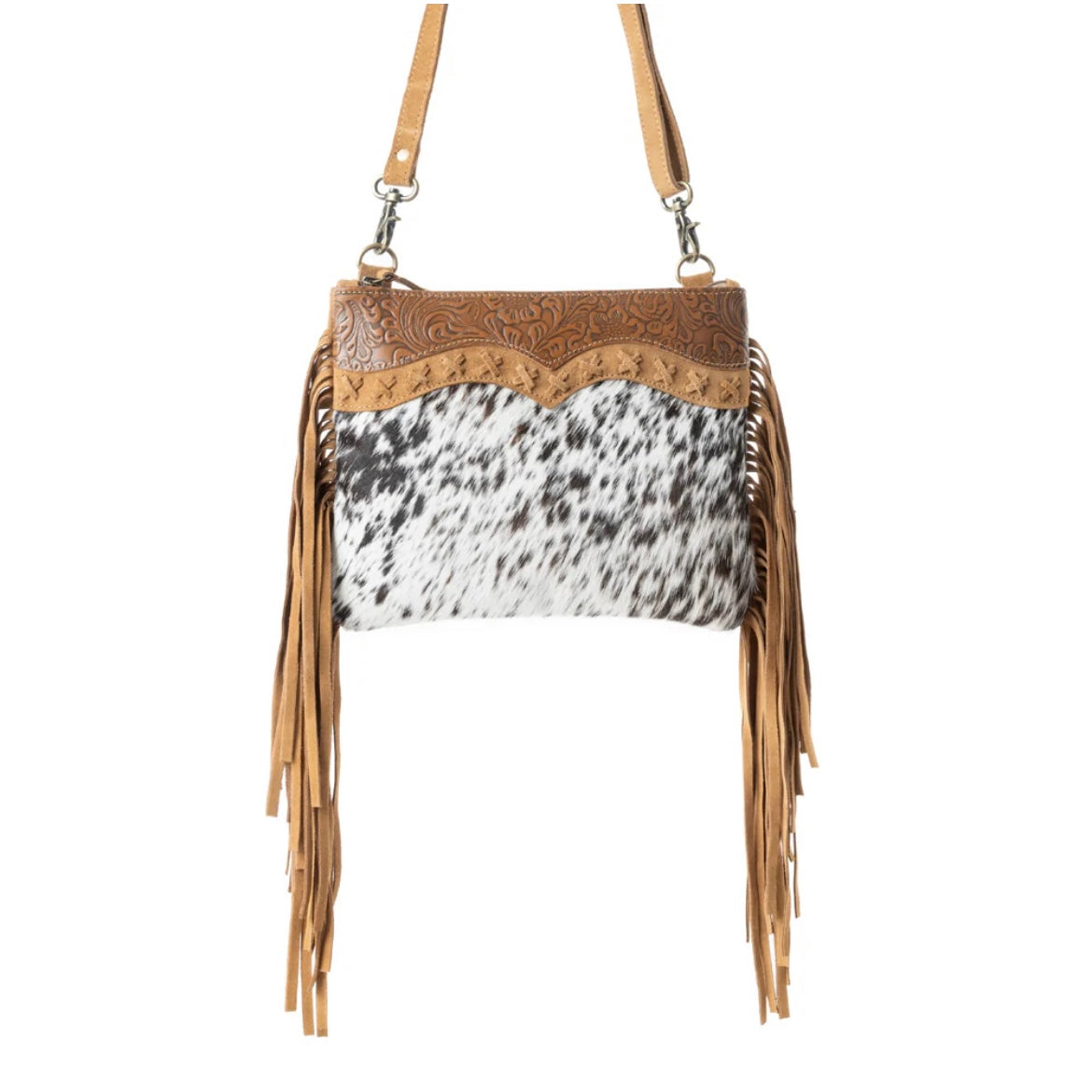 Timber Trail Bronze Fringe Purse