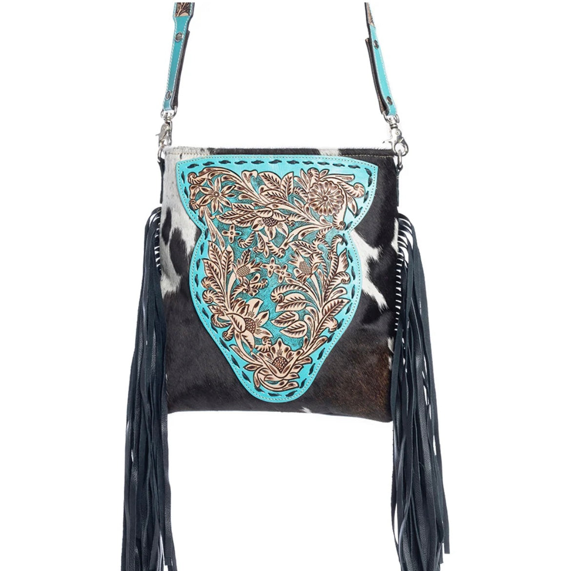 Terra Donna Black Fringe Purse