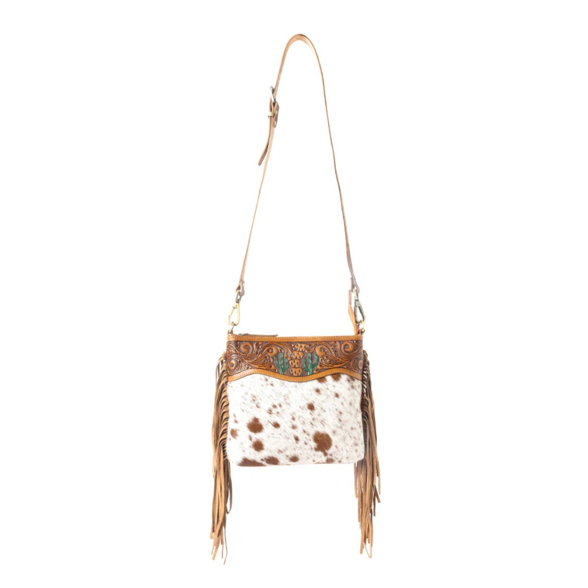 Sonora Charm Brown Fringe Purse