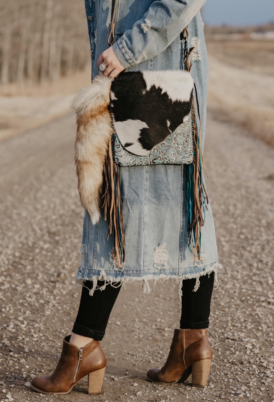 Cobal Blue Fringe Purse