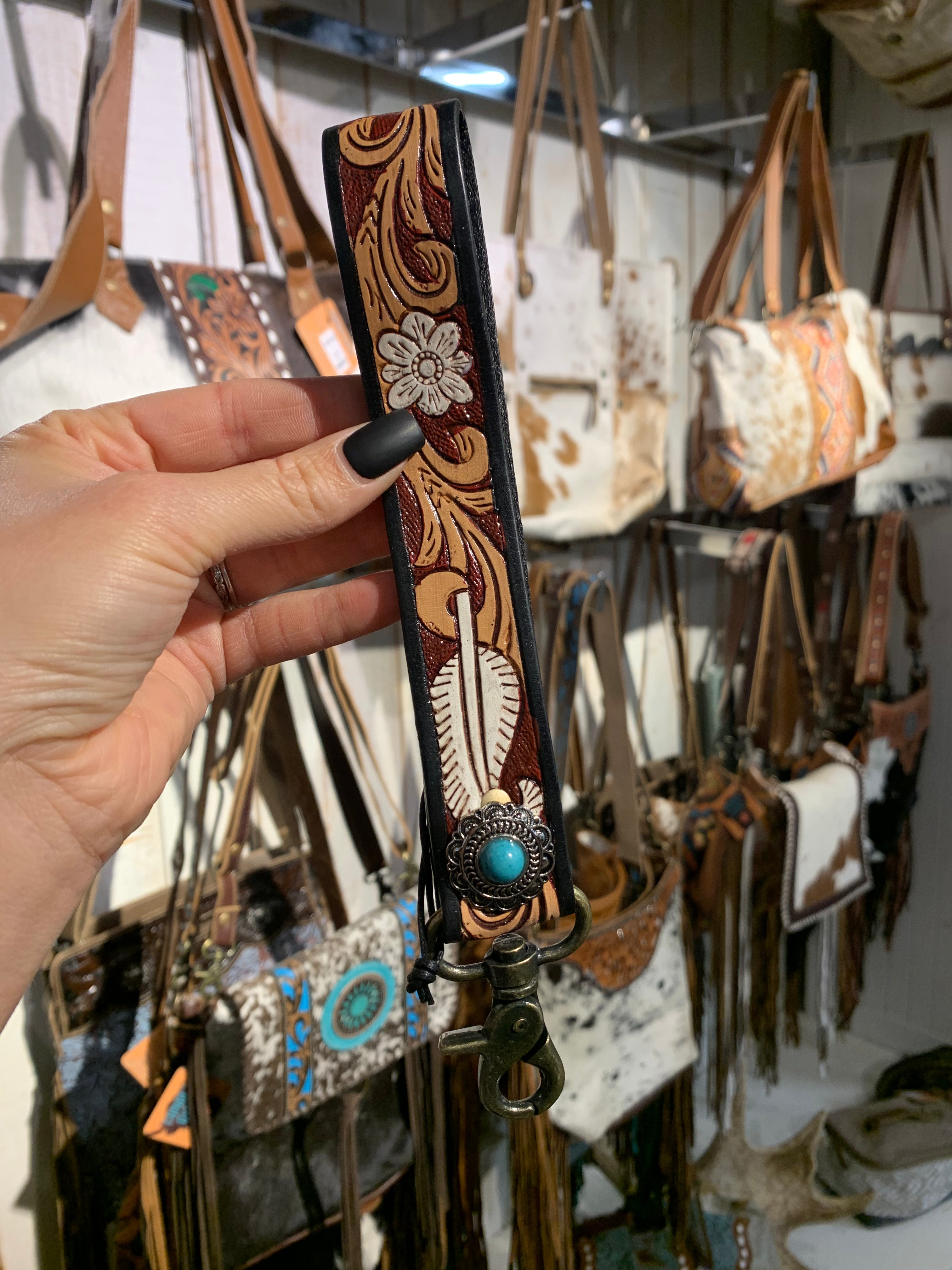 Scarlet Accents Key Wristlet