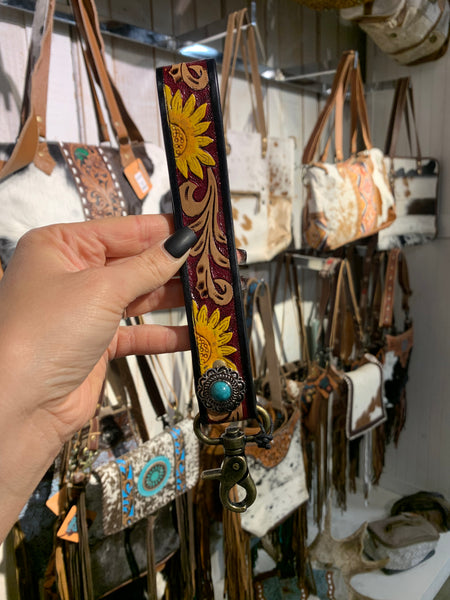 Sunflower Key Wristlet